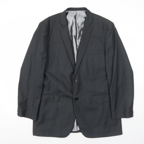 Goodsouls Mens Grey Polyester Jacket Suit Jacket Size 42 Regular