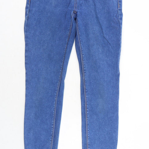 New Look Womens Blue Cotton Skinny Jeans Size 6 Regular Zip