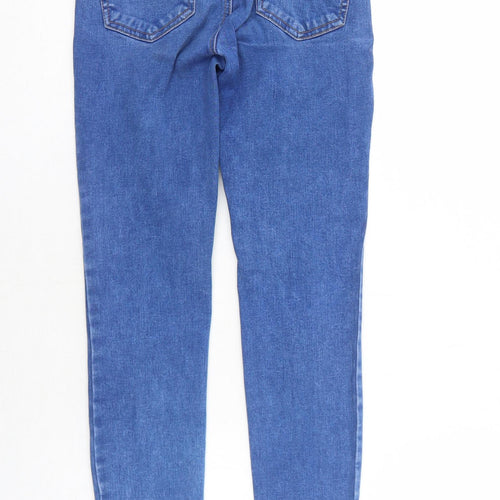 New Look Womens Blue Cotton Skinny Jeans Size 6 Regular Zip