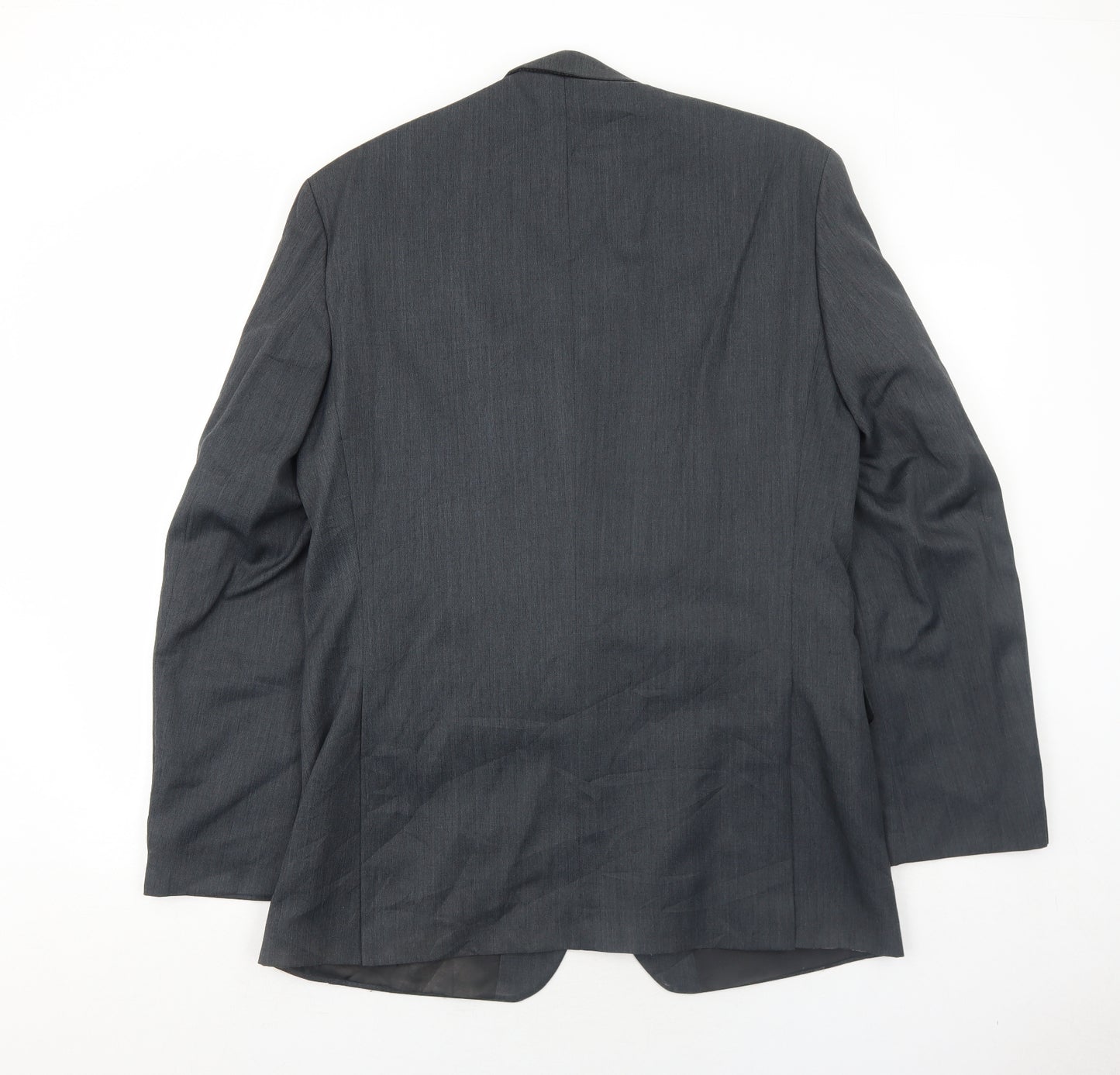 Scott International Mens Grey Polyester Jacket Suit Jacket Size 40 Regular