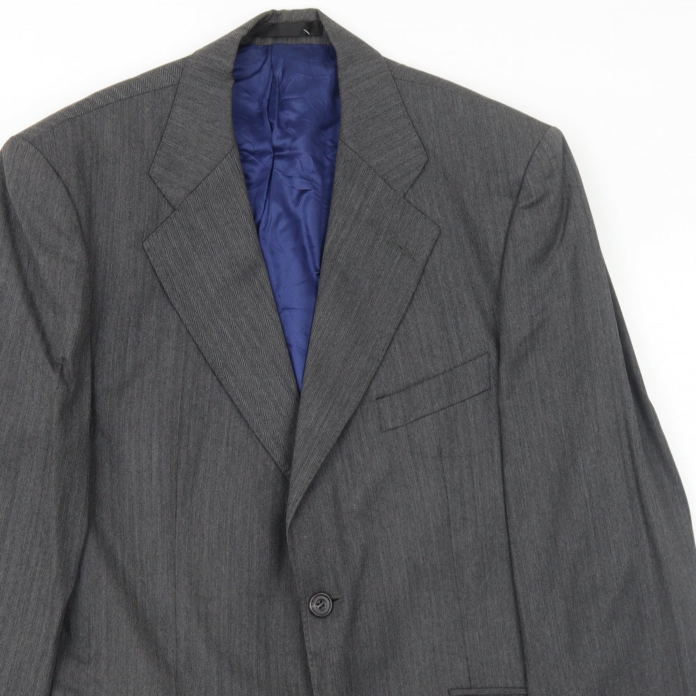 Marks and Spencer Mens Grey Wool Jacket Suit Jacket Size 40 Regular
