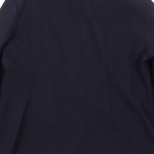BHS Womens Blue Polyester Jacket Suit Jacket Size 14