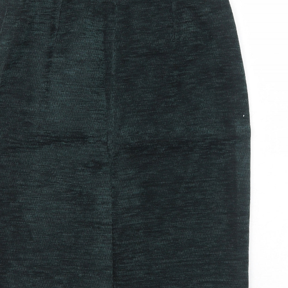 Libra Womens Green Polyester Straight & Pencil Skirt Size 8 Zip