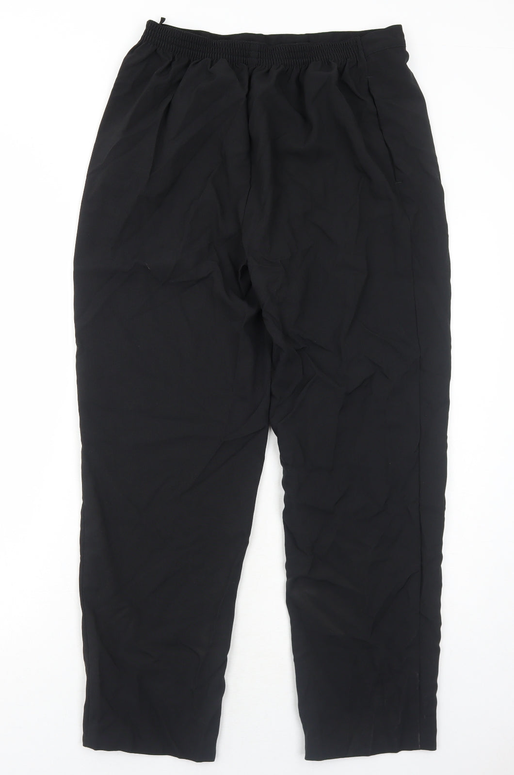 Marks and Spencer Womens Black Polyester Trousers Size 16 Regular
