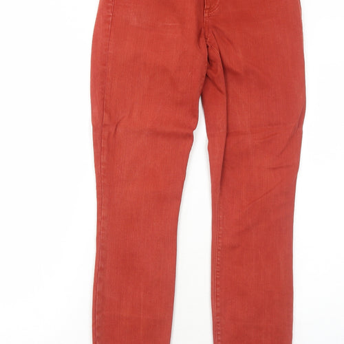 Gap Womens Red Cotton Skinny Jeans Size 10 Regular Zip