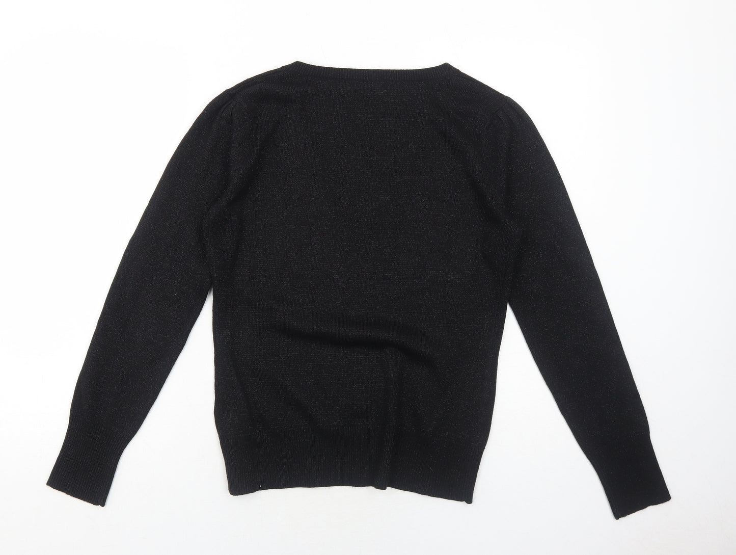 Dorothy Perkins Womens Black V-Neck Acrylic Pullover Jumper Size 12
