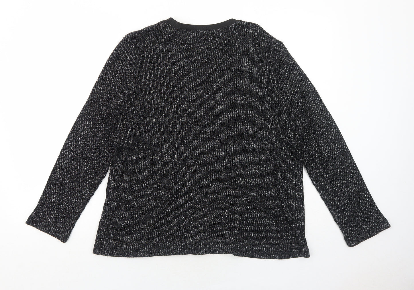LC Waikiki Womens Black Round Neck Acrylic Pullover Jumper Size 4XL