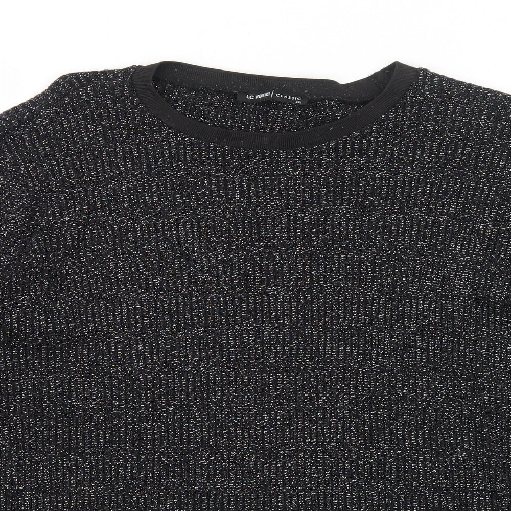 LC Waikiki Womens Black Round Neck Acrylic Pullover Jumper Size 4XL