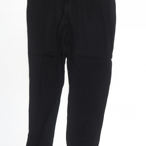 Zara Womens Black Viscose Jegging Trousers Size S Regular