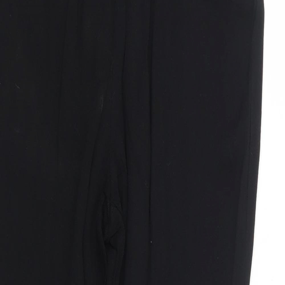 Zara Womens Black Viscose Jegging Trousers Size S Regular