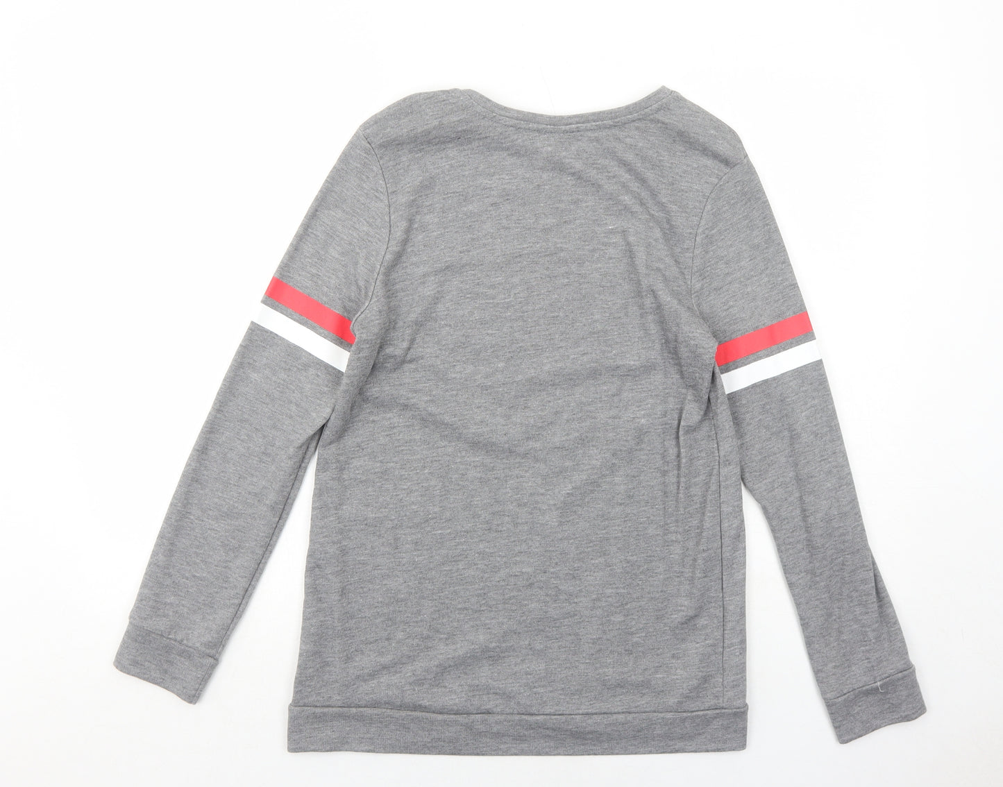 Disney Womens Grey Polyester Pullover Sweatshirt Size 8 Pullover - Mickey Mouse