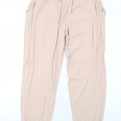 New Look Womens Pink Viscose Trousers Size 12 Regular