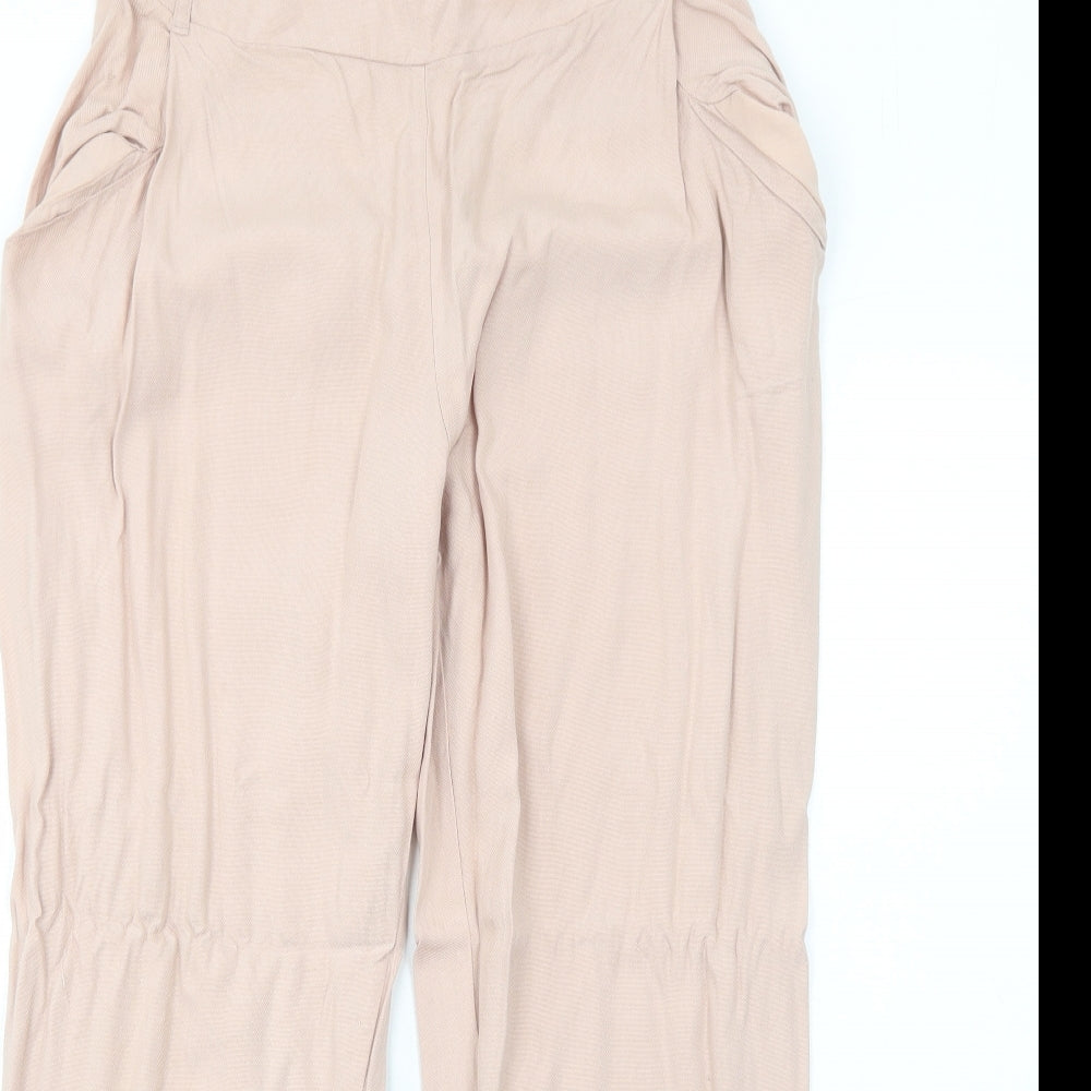 New Look Womens Pink Viscose Trousers Size 12 Regular