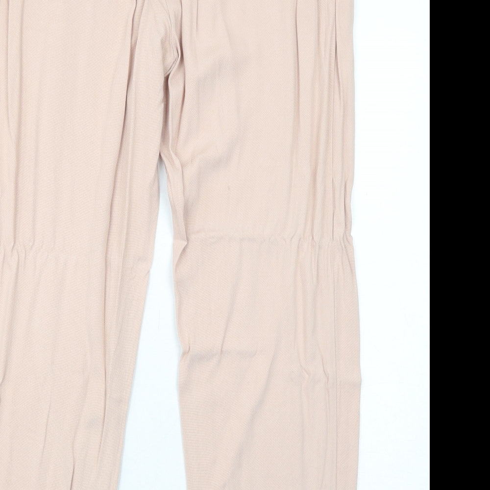 New Look Womens Pink Viscose Trousers Size 12 Regular