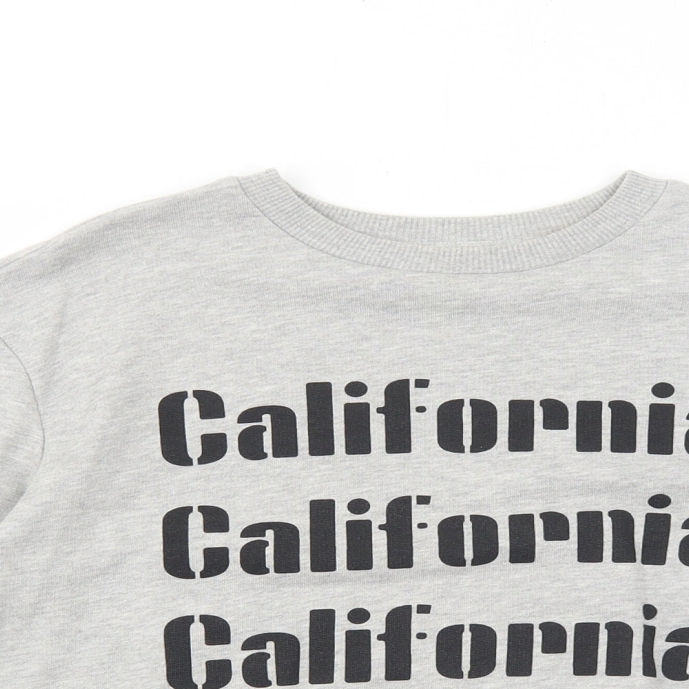 Very Womens Grey Cotton Pullover Sweatshirt Size 8 Pullover - California