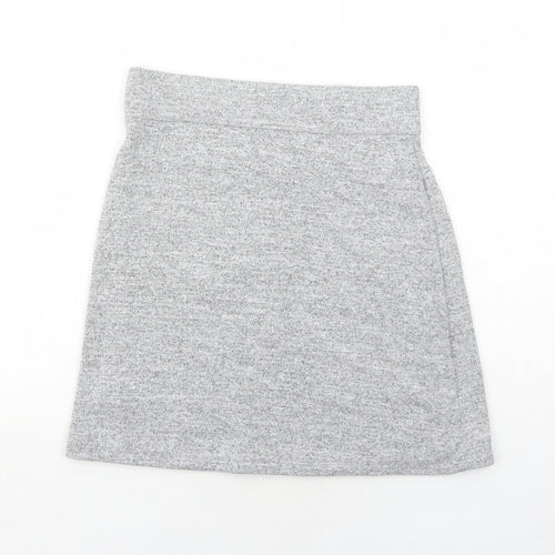 Gap Womens Grey Polyester A-Line Skirt Size 2XS