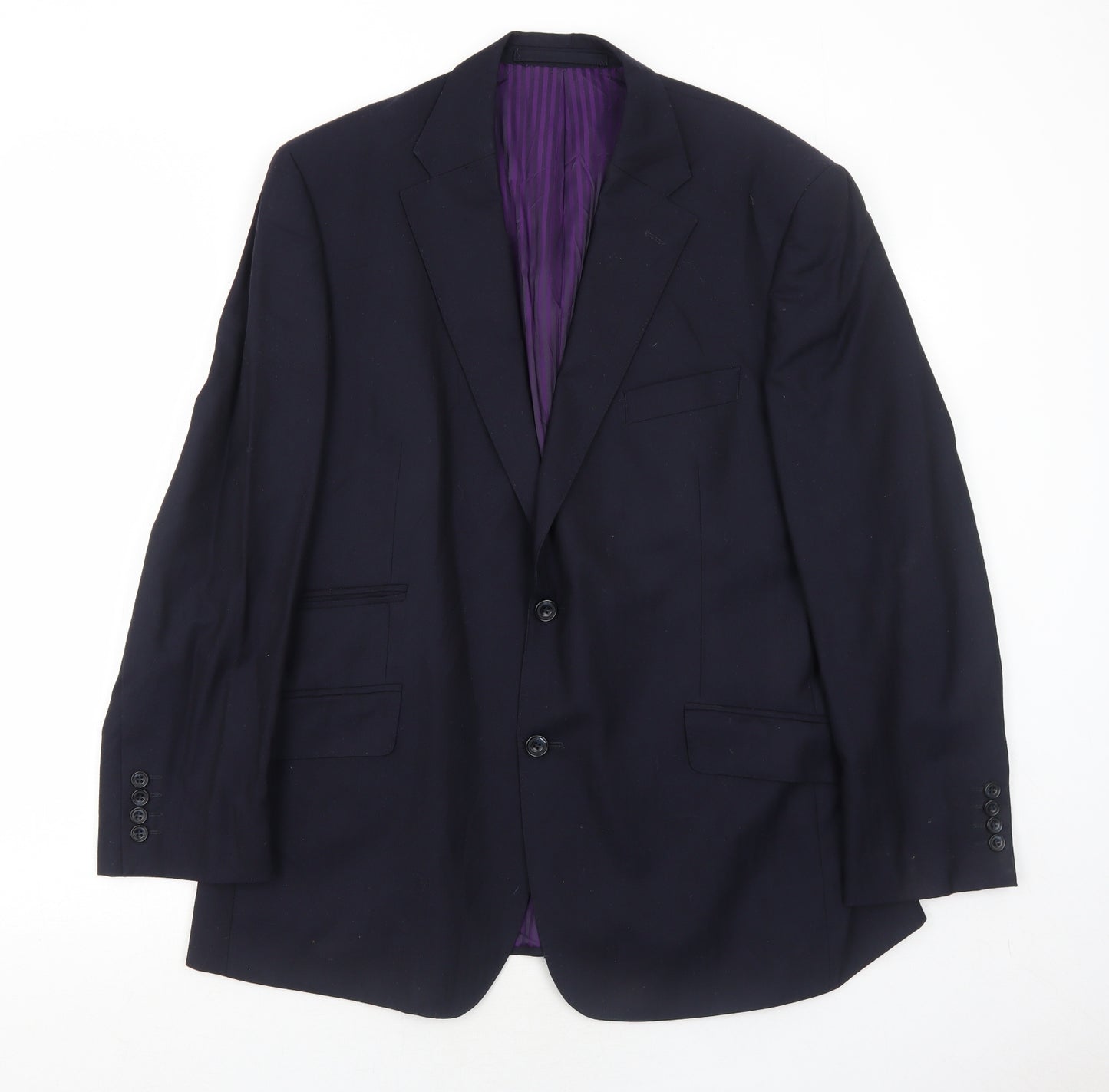 Marks and Spencer Mens Blue Wool Jacket Suit Jacket Size 42 Regular