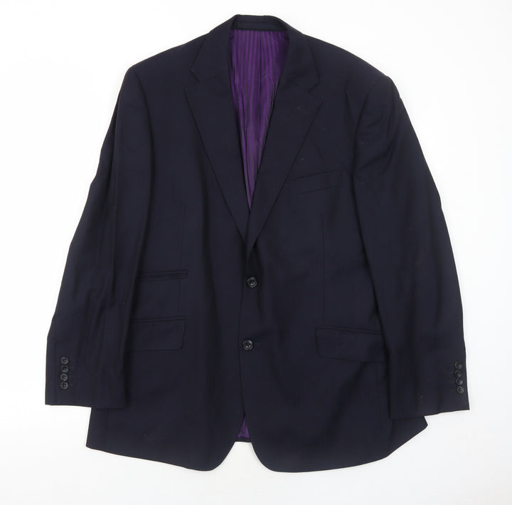 Marks and Spencer Mens Blue Wool Jacket Suit Jacket Size 42 Regular
