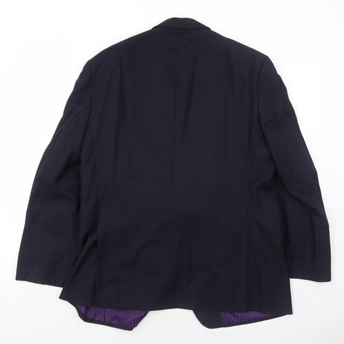 Marks and Spencer Mens Blue Wool Jacket Suit Jacket Size 42 Regular