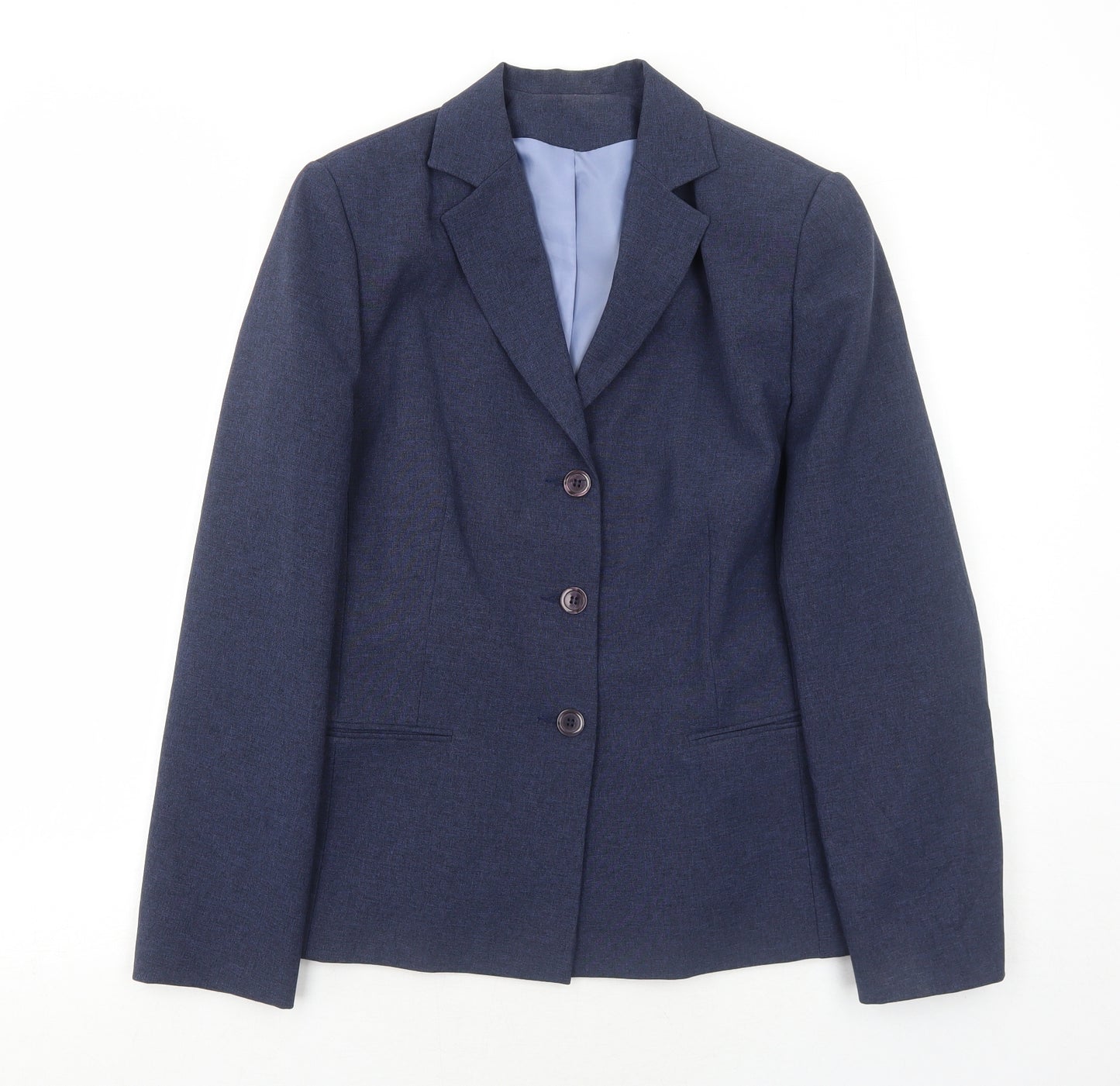 Dorothy Perkins Womens Blue Polyester Jacket Suit Jacket Size 14
