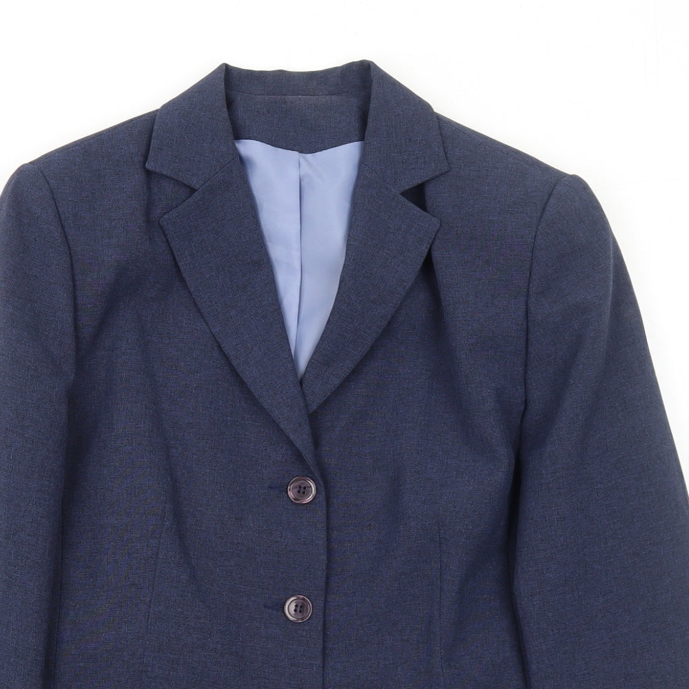 Dorothy Perkins Womens Blue Polyester Jacket Suit Jacket Size 14