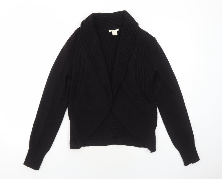 H&M Womens Black V-Neck Acrylic Pullover Jumper Size S