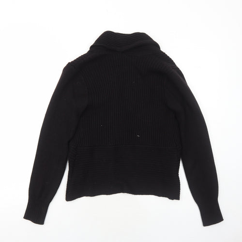H&M Womens Black V-Neck Acrylic Pullover Jumper Size S