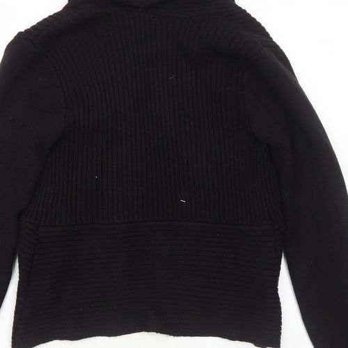 H&M Womens Black V-Neck Acrylic Pullover Jumper Size S