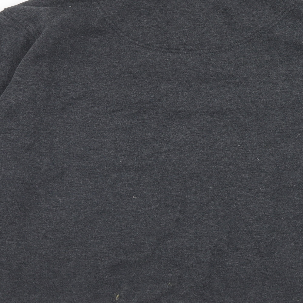 Crew Clothing Womens Grey Cotton Pullover Sweatshirt Size 12 Zip