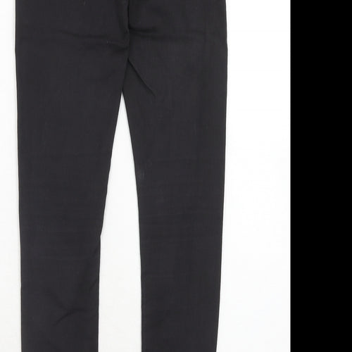 Topshop Womens Black Cotton Skinny Jeans Size 26 in L30 in Regular Zip