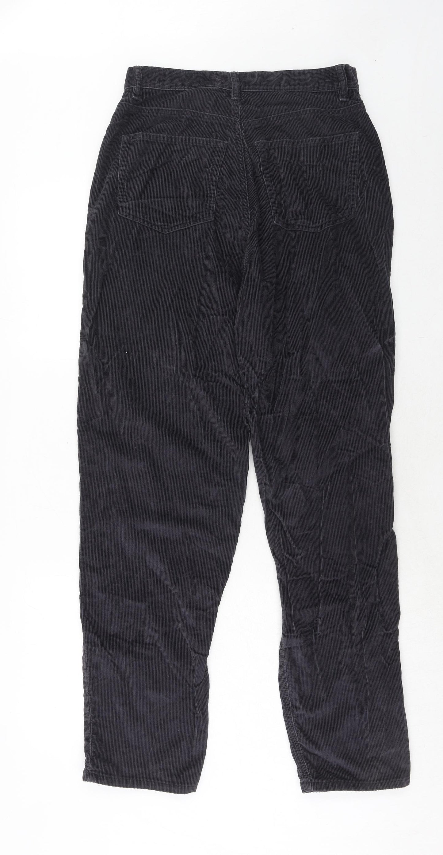 Eddie Bauer Womens Blue Cotton Trousers Size 8 Regular Zip