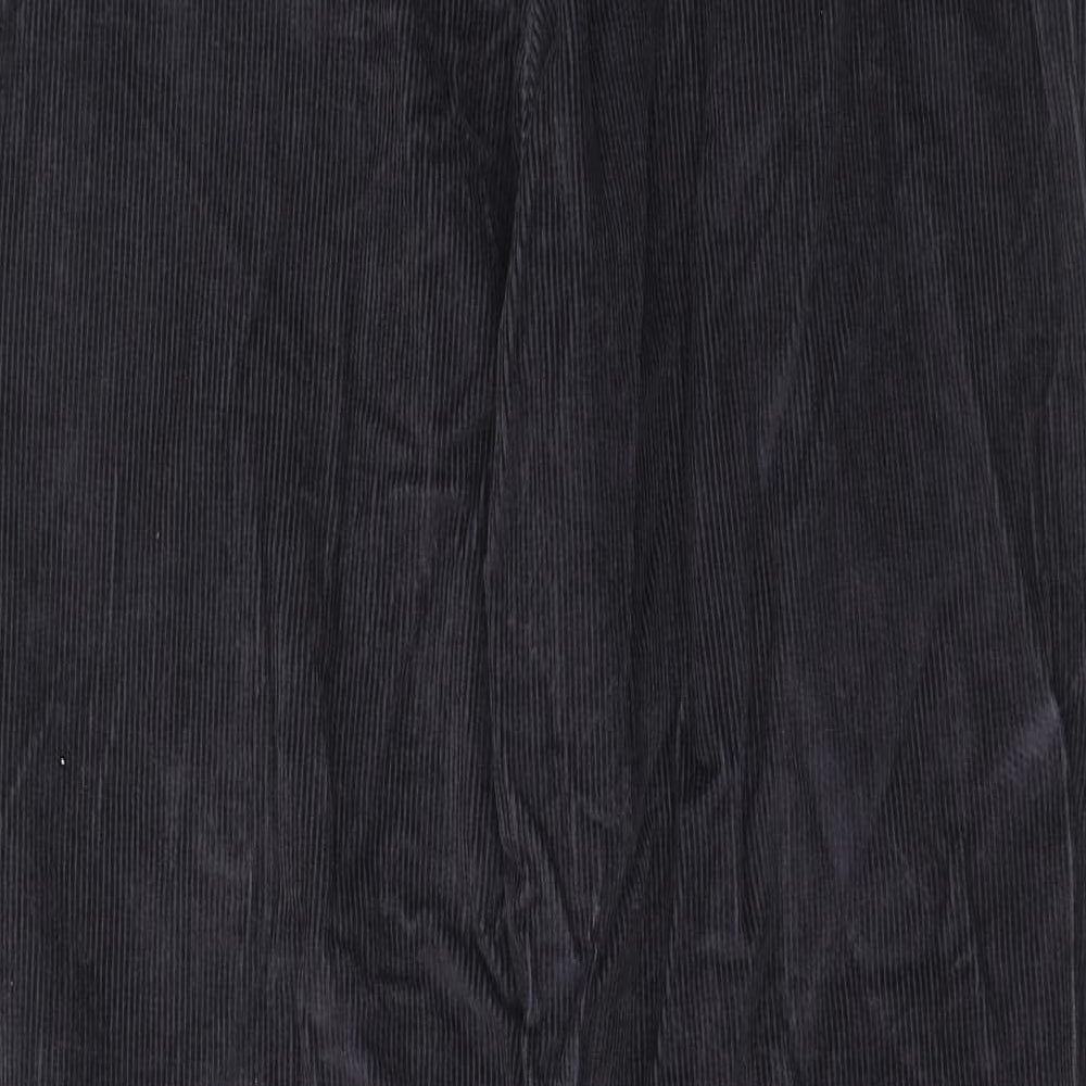 Eddie Bauer Womens Blue Cotton Trousers Size 8 Regular Zip