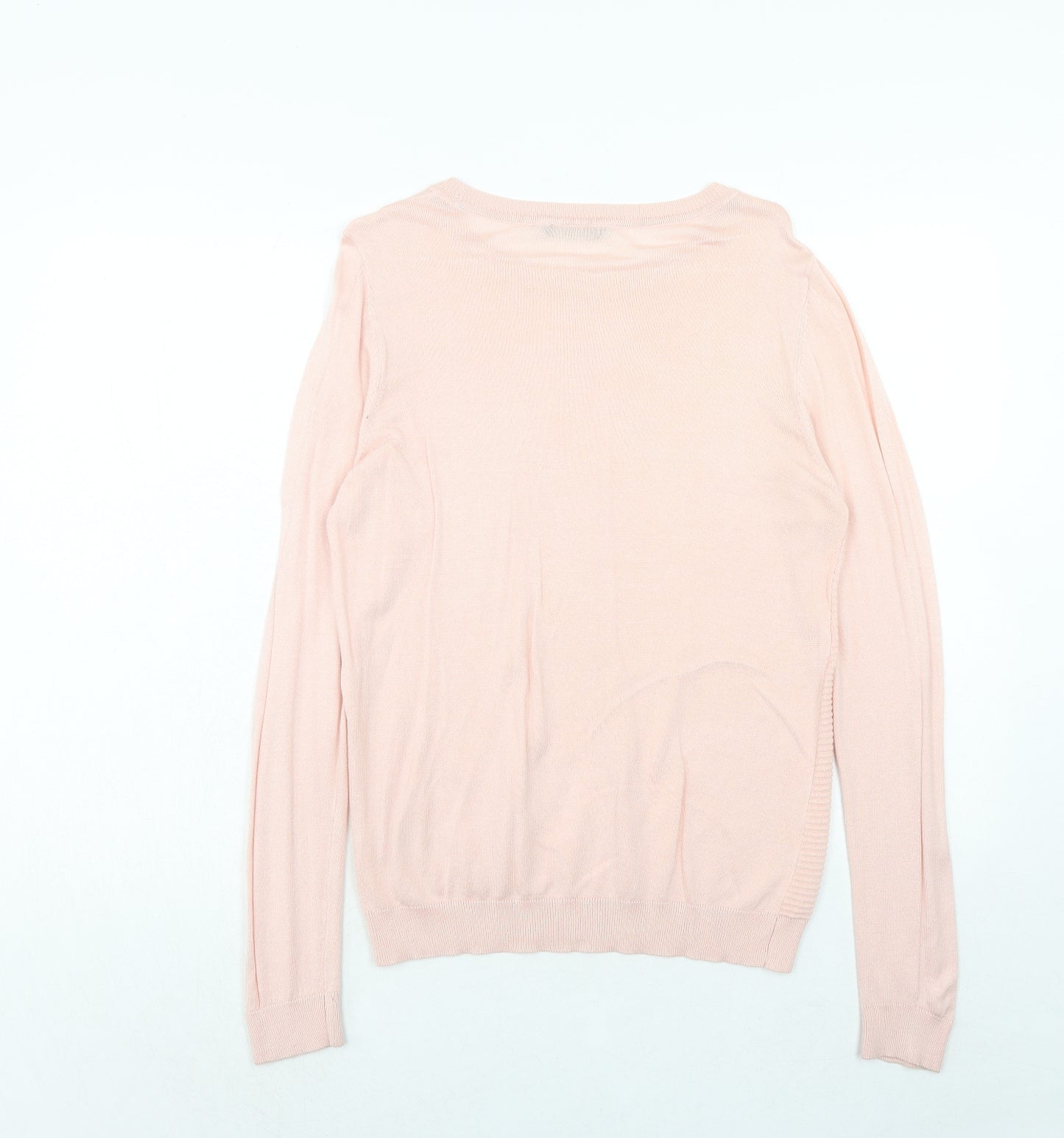 Select Womens Pink Round Neck Viscose Pullover Jumper Size M