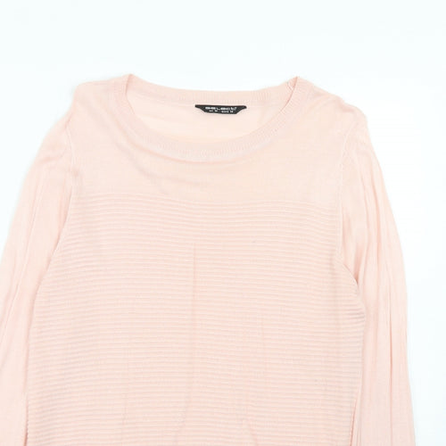 Select Womens Pink Round Neck Viscose Pullover Jumper Size M