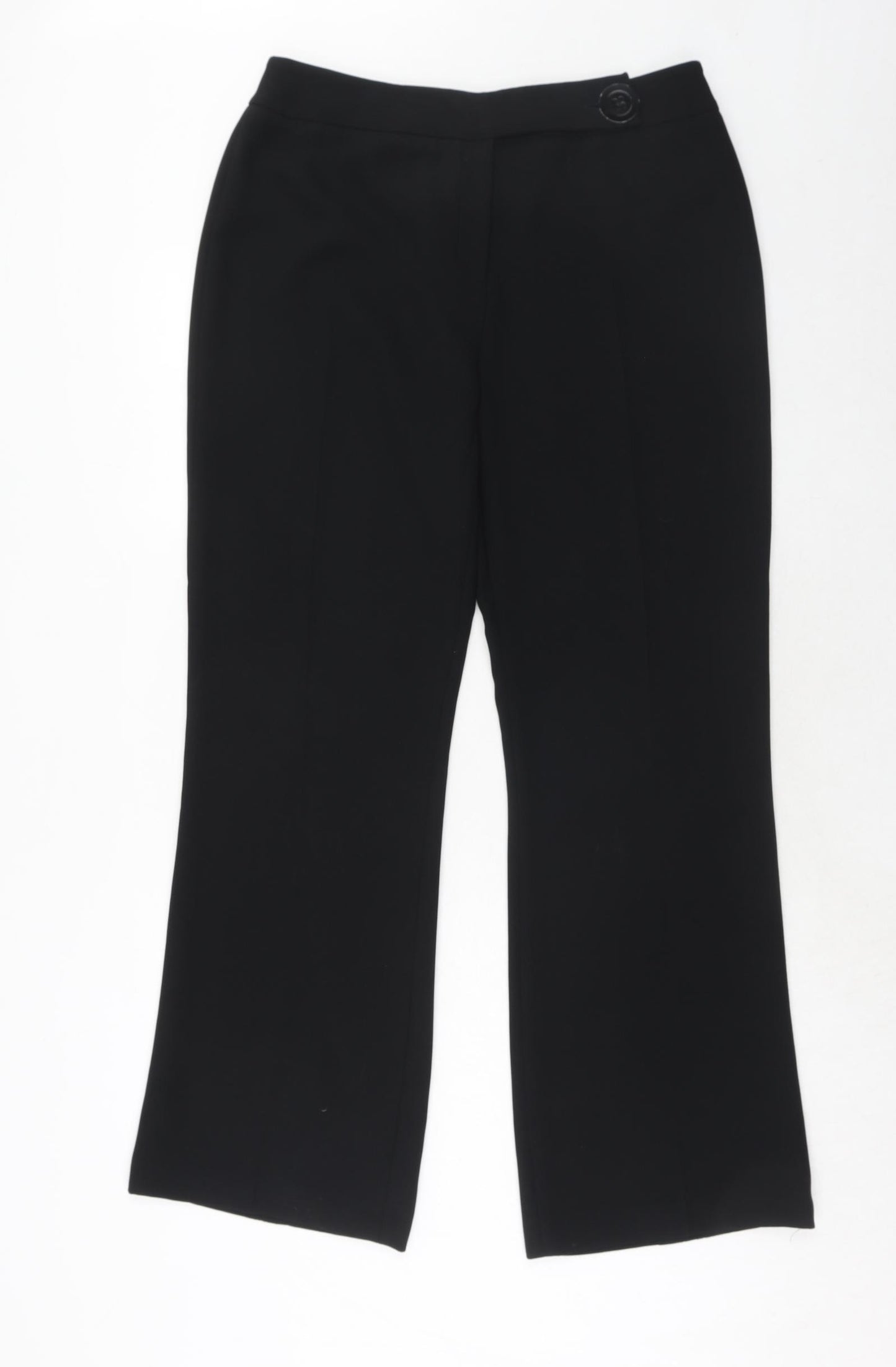 Principles Womens Black Polyester Trousers Size 14 Regular Zip