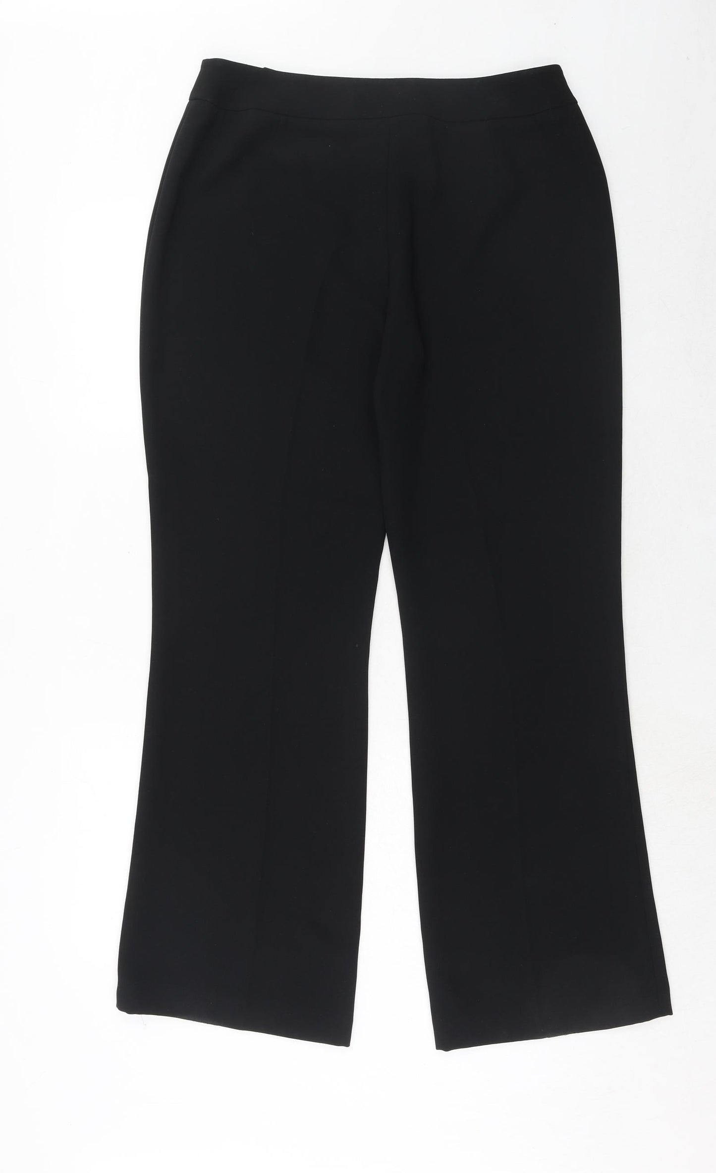 Principles Womens Black Polyester Trousers Size 14 Regular Zip