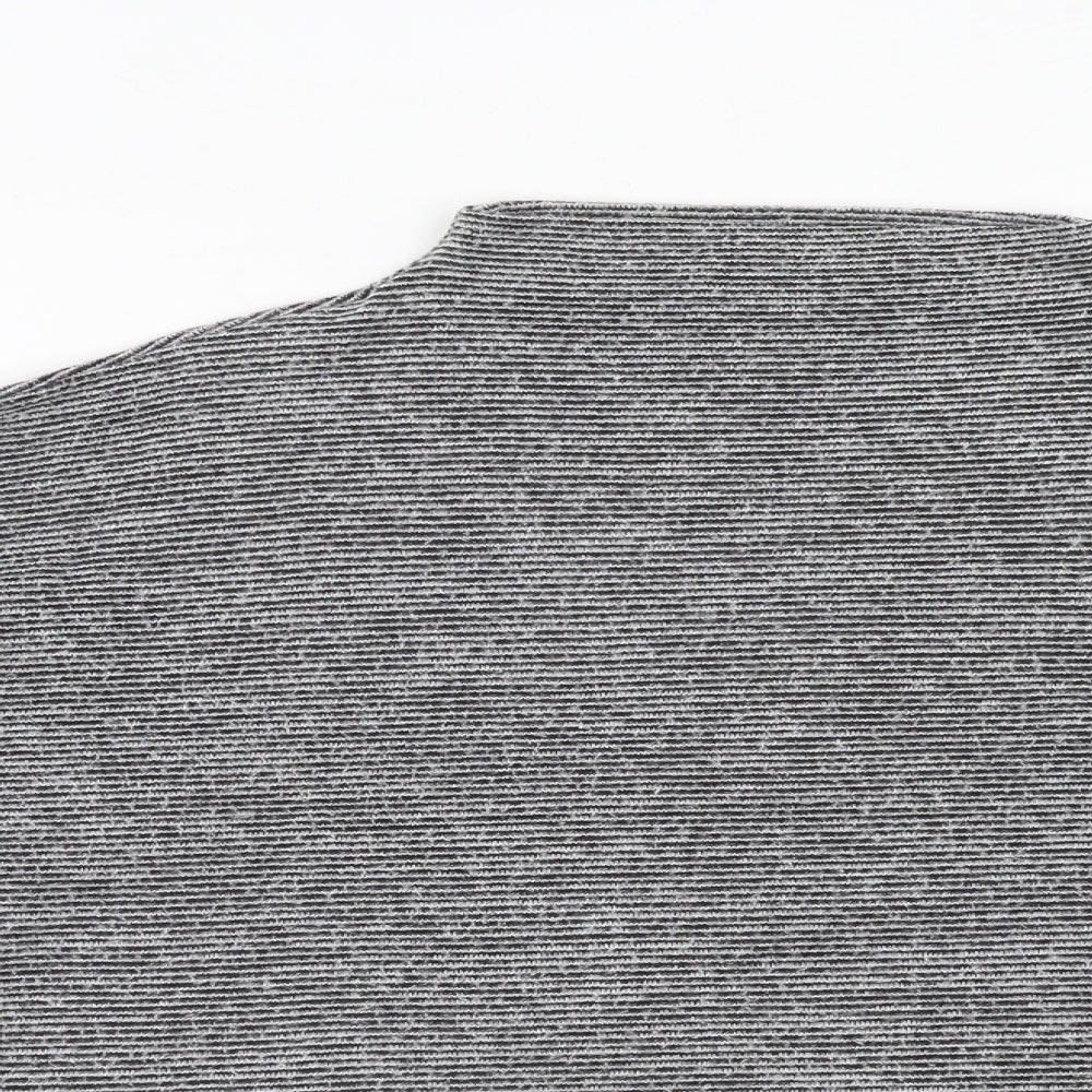New Look Womens Grey High Neck Polyester Pullover Jumper Size L