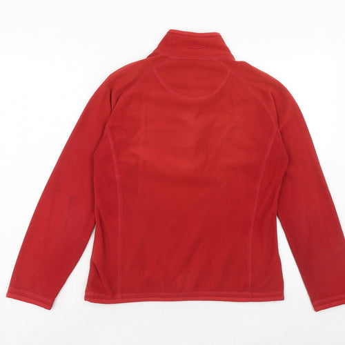 Mountain Life Womens Red Polyester Pullover Sweatshirt Size 8 Zip