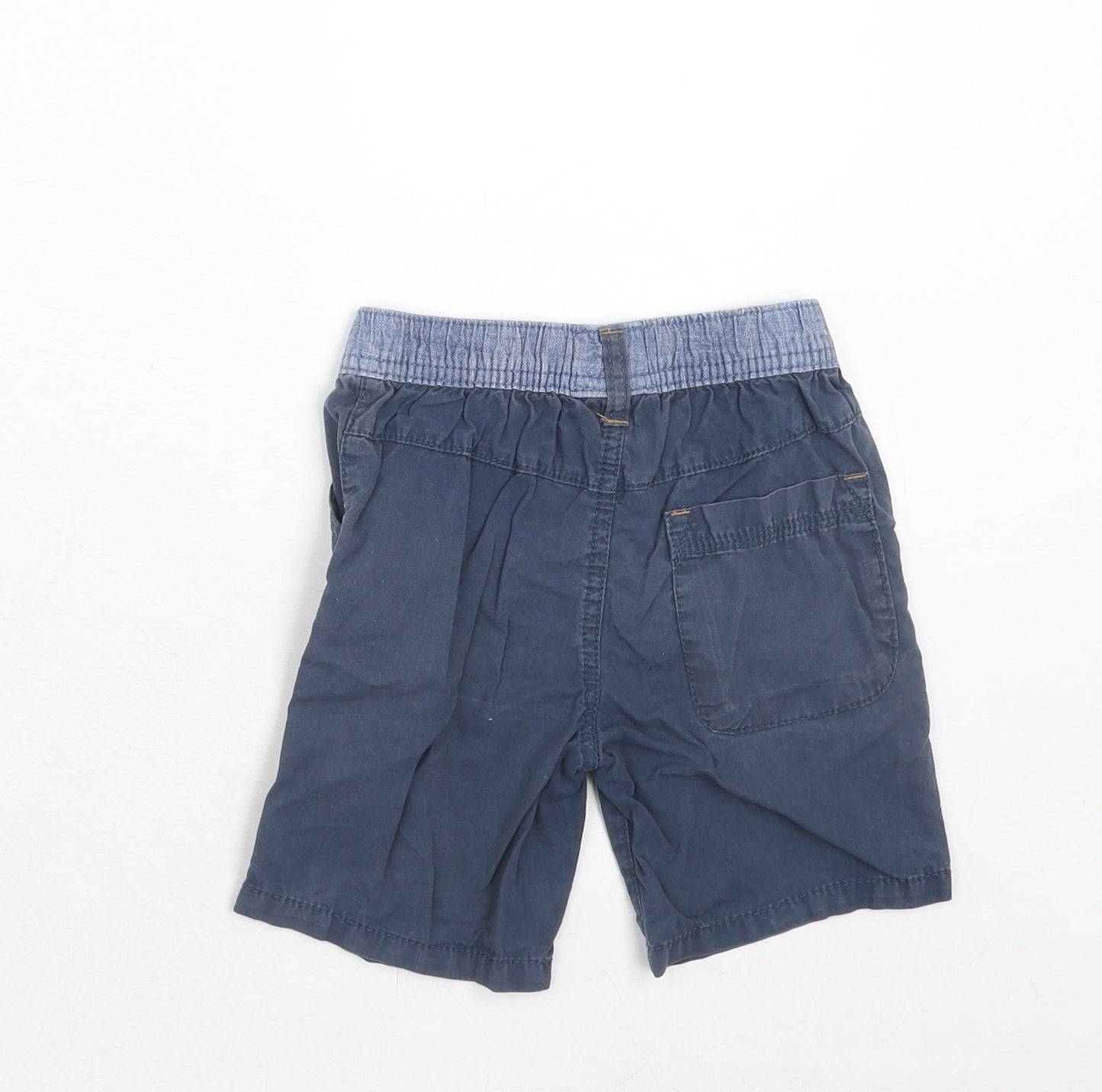 NEXT Boys Blue Cotton Chino Shorts Size 3-4 Years Regular Drawstring