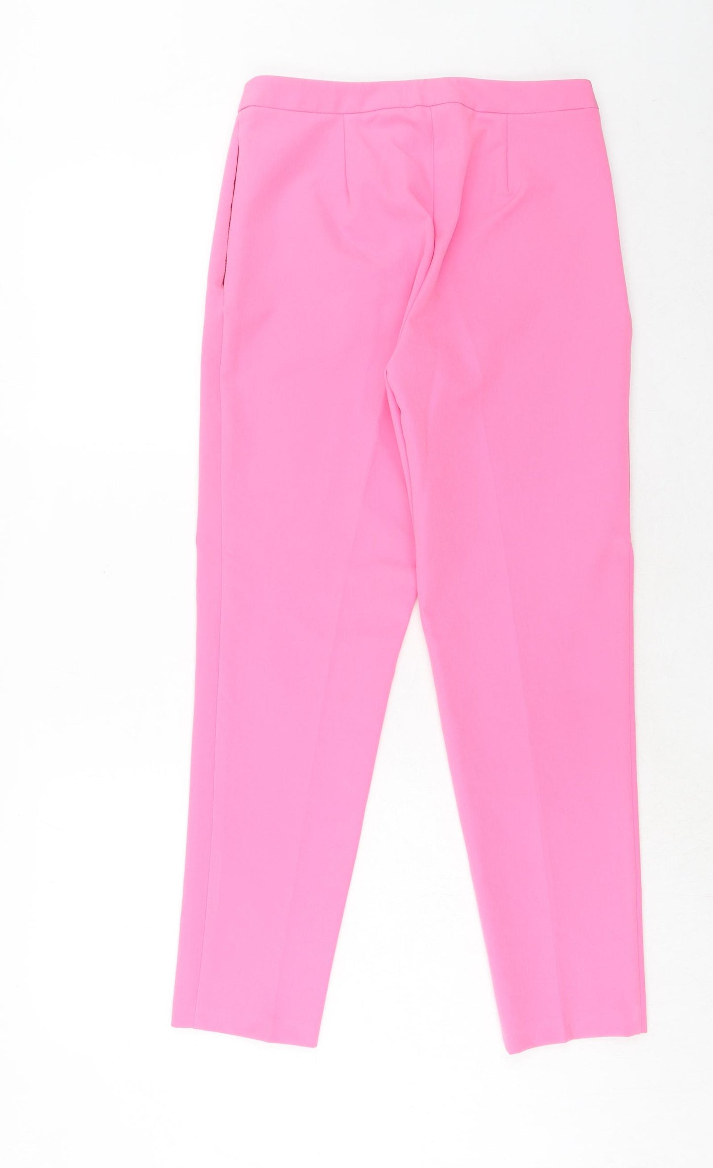 ASOS Womens Pink Polyester Carrot Trousers Size 8 Regular Zip