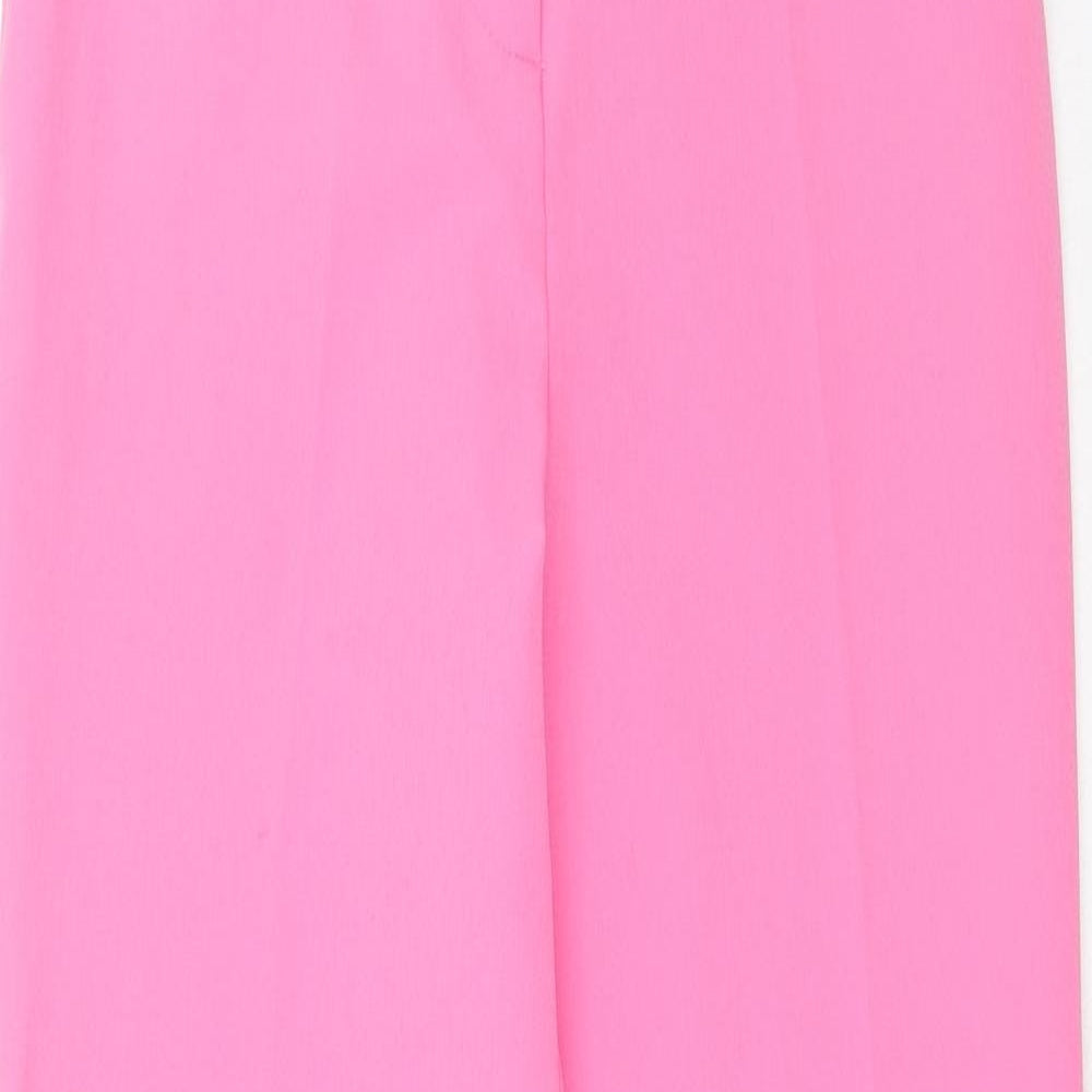 ASOS Womens Pink Polyester Carrot Trousers Size 8 Regular Zip