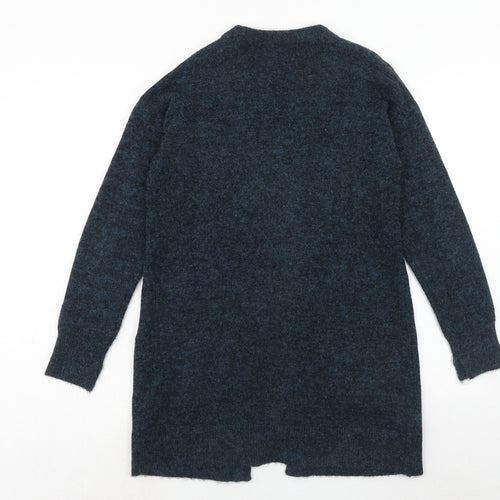 Promod Womens Blue V-Neck Acrylic Cardigan Jumper Size M