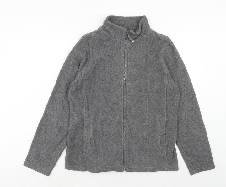 M&Co Womens Grey Jacket Size 14 Zip