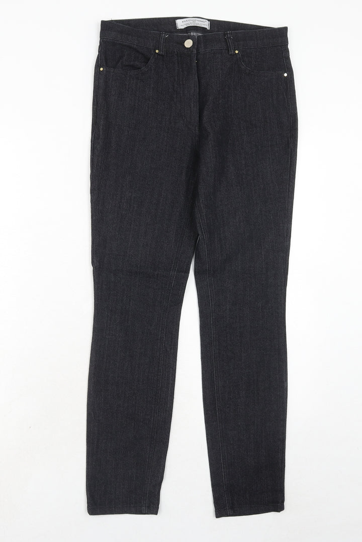 Kulclothing Womens Black Polyester Skinny Jeans Size 10 Regular Zip