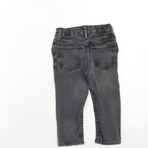 Gap Boys Grey Cotton Skinny Jeans Size 2 Years Regular Button