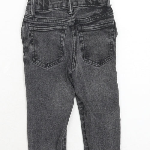Gap Boys Grey Cotton Skinny Jeans Size 2 Years Regular Button