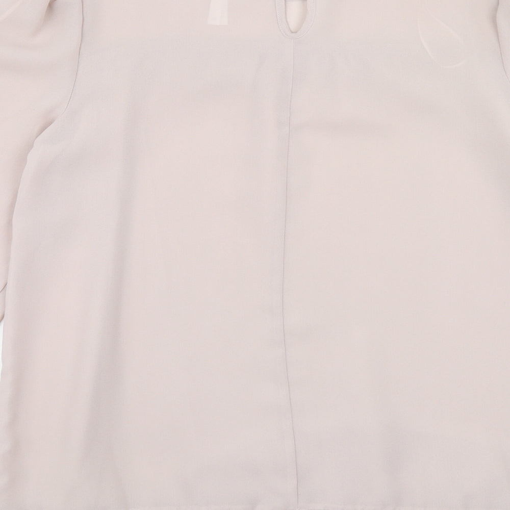 NEXT Womens Pink Polyester Basic Blouse Size 10 Round Neck