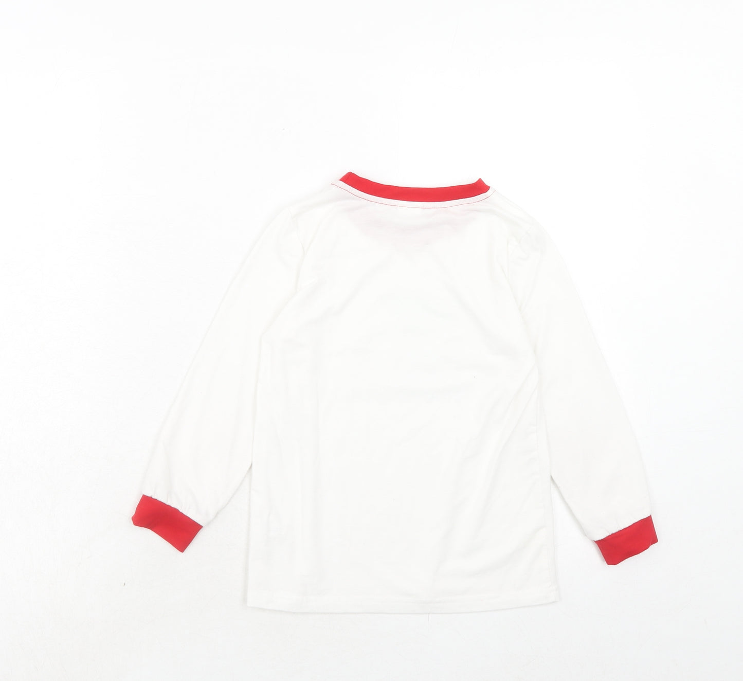 PatPat Girls White Polyester Pullover T-Shirt Size 6-7 Years Round Neck Pullover - Christmas