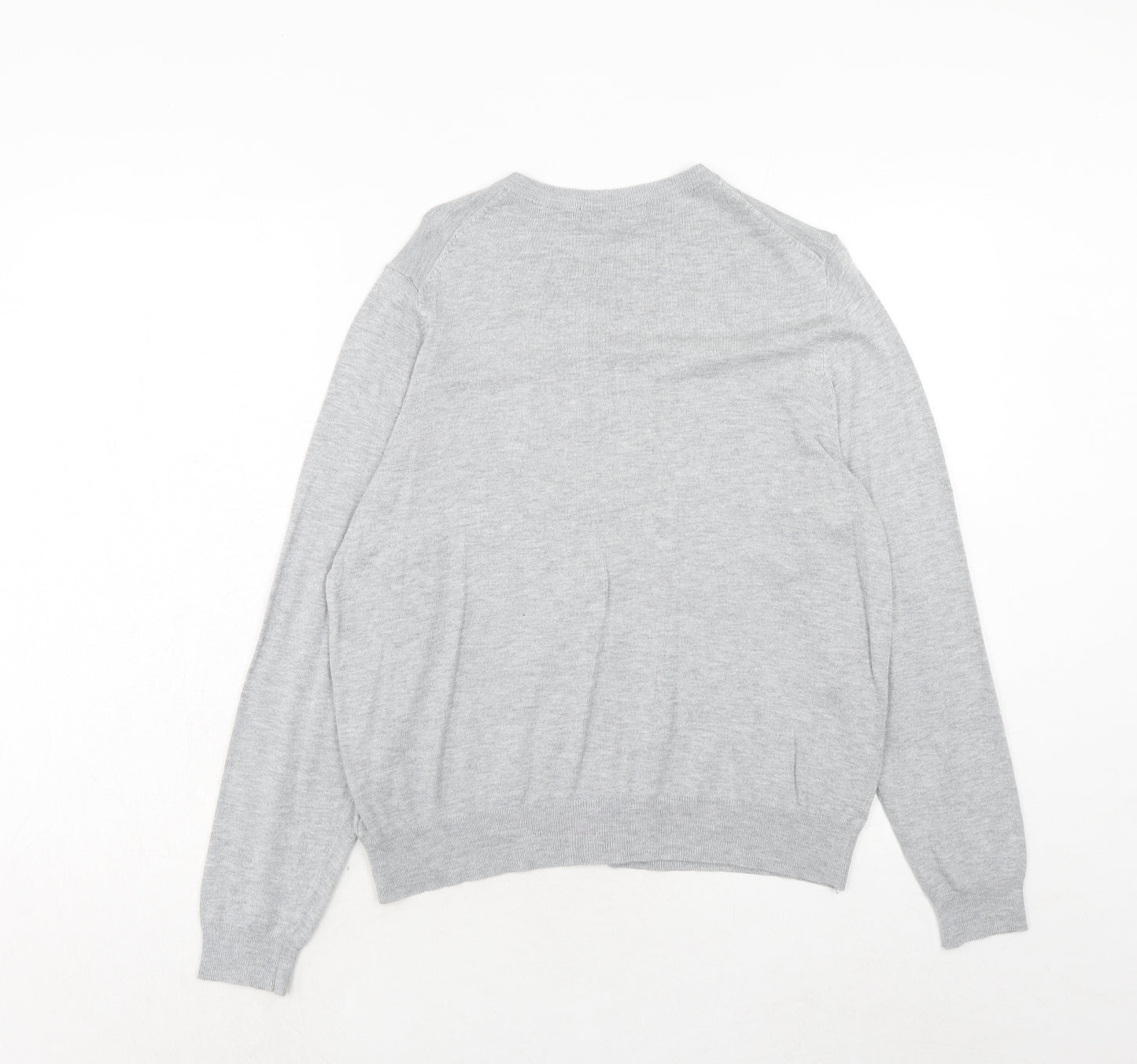 Marks and Spencer Womens Grey Round Neck Viscose Cardigan Jumper Size 18