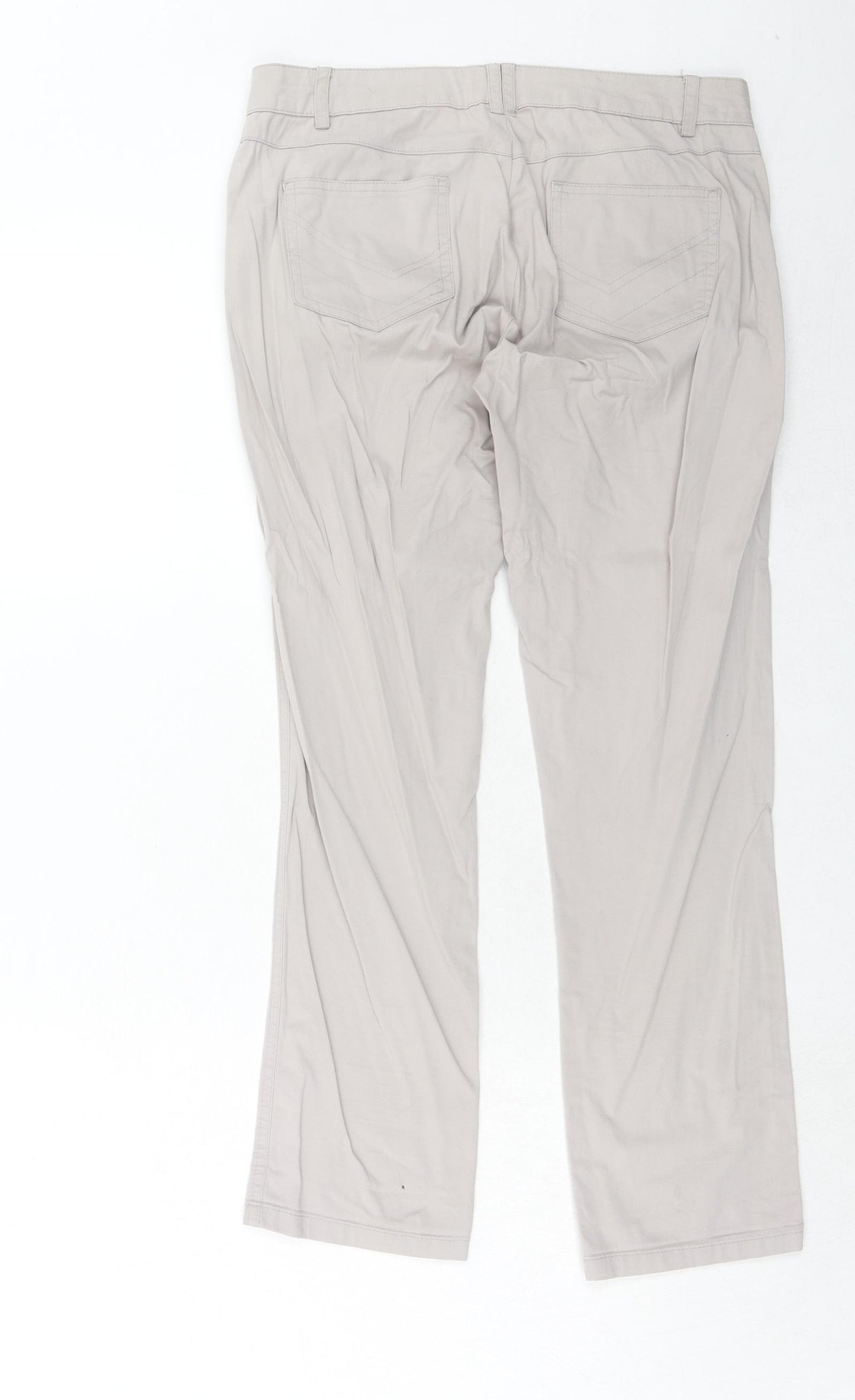 MANTARAY PRODUCTS Womens Beige Cotton Trousers Size 8 Regular Zip